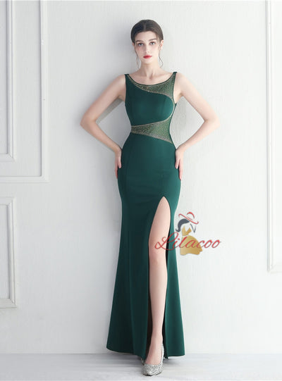 Mermaid Split Beading Prom Dress