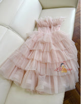 Pink Tiers Gauze Cake Dress