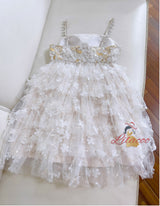 Suspender Sequins Backless Dress