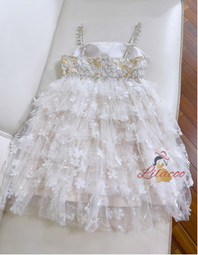 Suspender Sequins Backless Dress