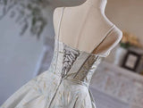 Spaghetti Straps Satin Homecoming Dress