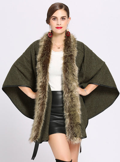 Belt Cardigan Shawl Woolen Coat