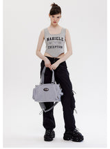 Letter Printed Sleeveless Top Vest