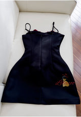 Flower Suspender Three-dimensional Flower Dress