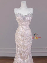 Mermaid Sequins Beading Prom Dress