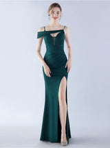 Mermaid Spaghetti Straps Split Prom Dress