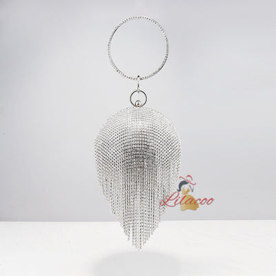 Tassel Small Round Handbag Dinner Bag