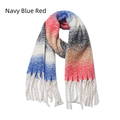 Thick Tassel Gradient Scarf Shawl