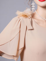 Chiffon Pleats Beading Mother Of The Bride Dress