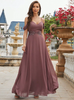 Purple Chiffon Spaghetti Straps Prom Dress