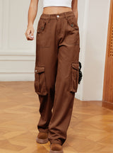 Retro Elastic Waist Casual Jeans