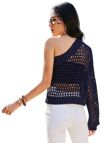 Sexy Openwork Loose Top Cover Up