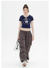 Lace Up Retro Short Sleeve T-shirt