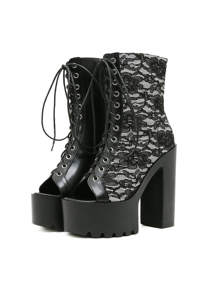 Ultra-high Heel Thick Heel Fishmouth High Heels