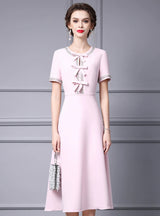 White Short Sleeve Mother of the Bride Dress