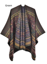 Knitted Split Bohemian Cloak Shawl