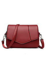 Soft Leather Flip Small Round Shoulder Bag
