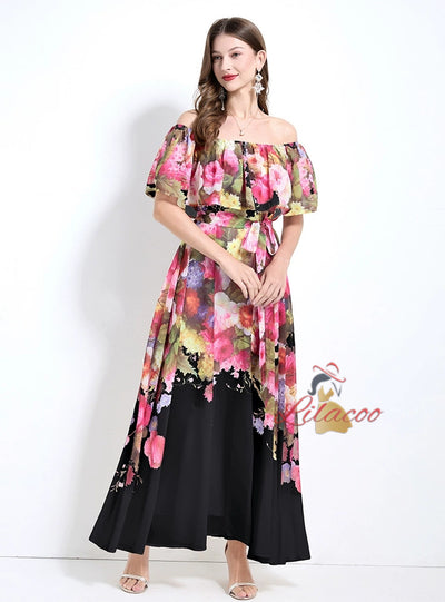 Women Printed Seaside Holiday Dress