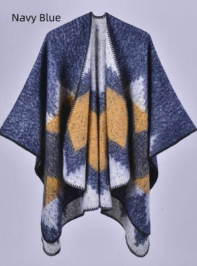 Thick Warm Cashmere Split Shawl