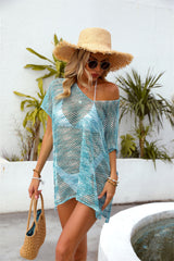 Beach Gradually Hollowed-out Knitted Cover Up