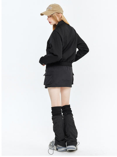 Lapel Baseball Uniform Casual Jacket