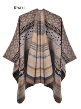 Knitted Split Bohemian Cloak Shawl