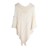 Bat Sweater Solid Color Hollow Knit Shawl