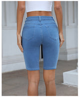 Stretch Light-colored Cropped Jeans