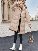 Long-sleeved Over-the-knee Loose Cotton-padded Jacket