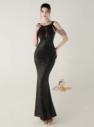 Mermaid Sequins Beading Prom Dress