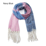 Coarse Fringed Plaid Scarf Shawl