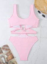 Sexy Solid Color Slim One-piece Bikini