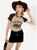 Slim Short Short Contrast T-shirt