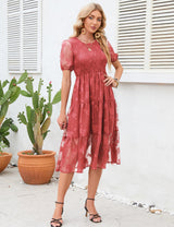 Summer Short-sleeved Printed Dress