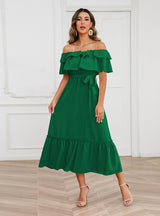 Sexy Maix Off the Shoulder Long Dress