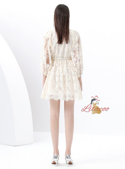 Palace V-neck Slim Mini Dress