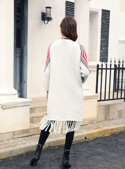 Long Tassel Sweater Coat