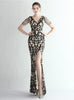 Sequins V-neck Beading Prom Dress