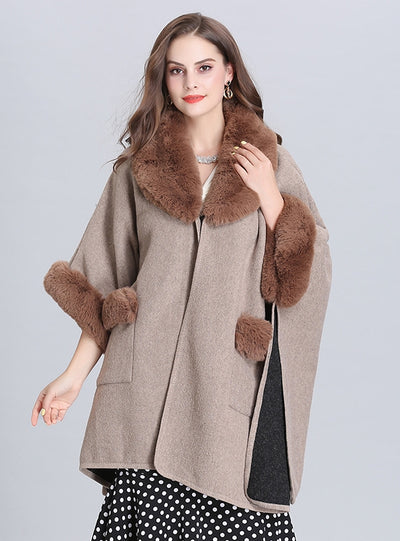 Large Size Cardigan Loose Lapel Pocket Cloak