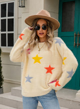 Round Neck Mink Wool Knitted Sweater