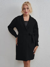 Pocket Cardigan Imitation Mink Knitted Coat