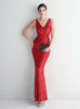 Mermaid Sequins V-neck Beading Prom Dress