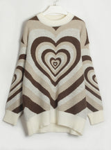 Love Heart Contrast Sweater