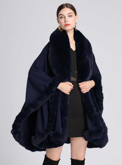 Woman Cape Size Knitted Cardigan Loose Coat