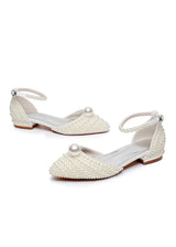 Leisure Pointy Pearl Buckle Bridal Shoes
