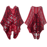 Cashmere-like Jacquard Flanged Hooded Shawl