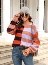 Crew Neck Stripes Sweater