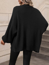 Solid Color Knitted Cardigan Loose Sweater