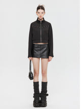 Long Sleeve Zipper Short Coat Jacket