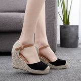 9 cm Wedge Hemp Rope Mat Woven Sandals